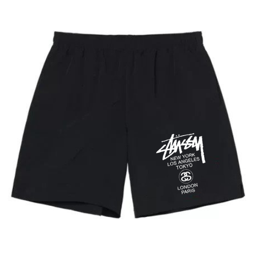STUSSY WORLD TOUR BLACK DENIM SHORTS BLACK DENIM SHORTS