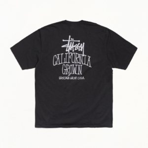 Black Stussy Tee Pigment Dyed