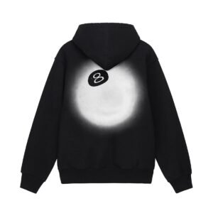 Stussy 8 BALL FADE BLACK HOODIE